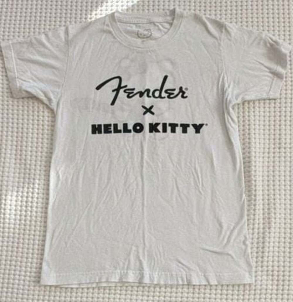 Fender x Hello Kitty Graphic Print White T-Shirt Small